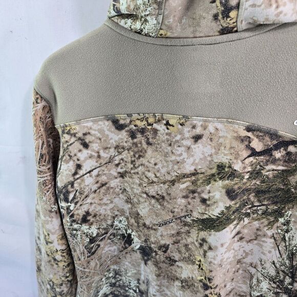 Cabelas Hoodie Womens Medium Camo Zone Western Zip Sweatshirt Jacket Grassland - Picture 8 of 12